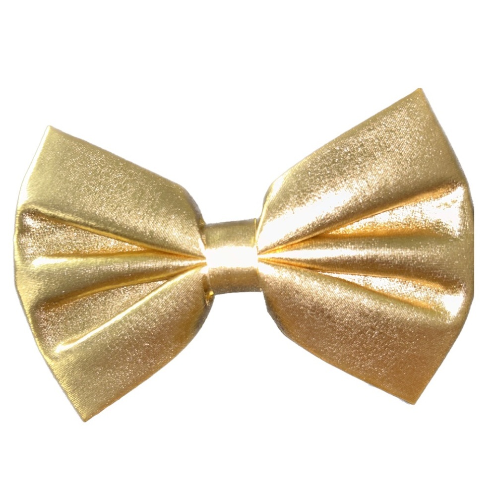Men’s New Years Eve Metallic Gold Pre-Tied Neck Bow Tie NWT
